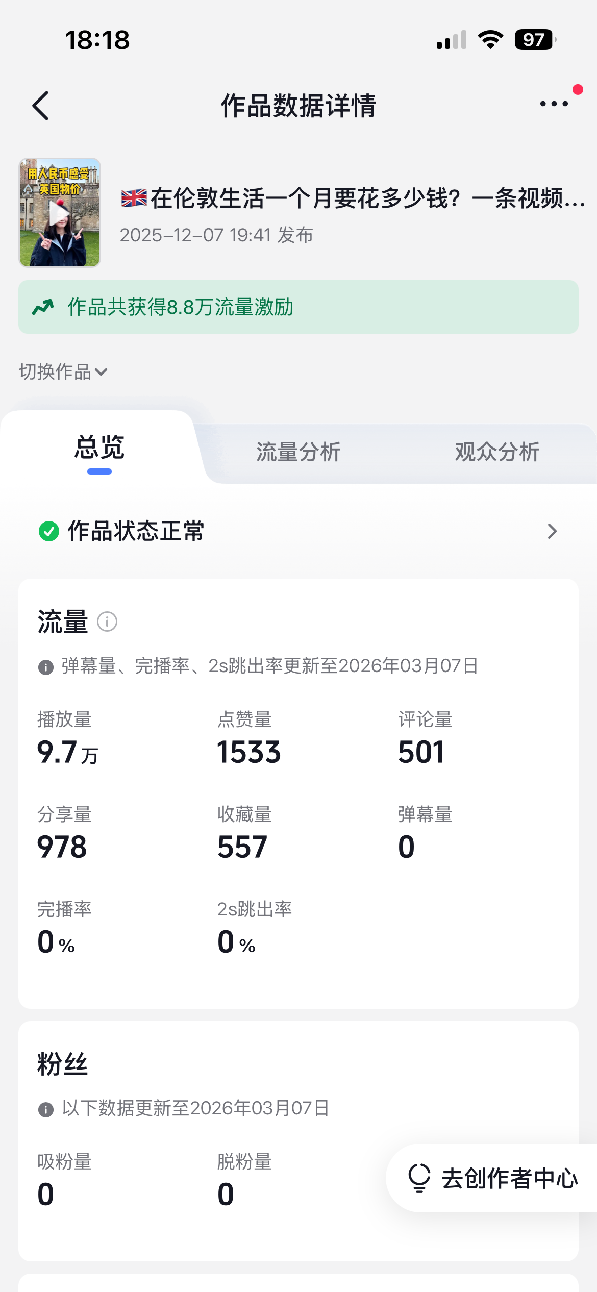抖音生活费手机端数据看板